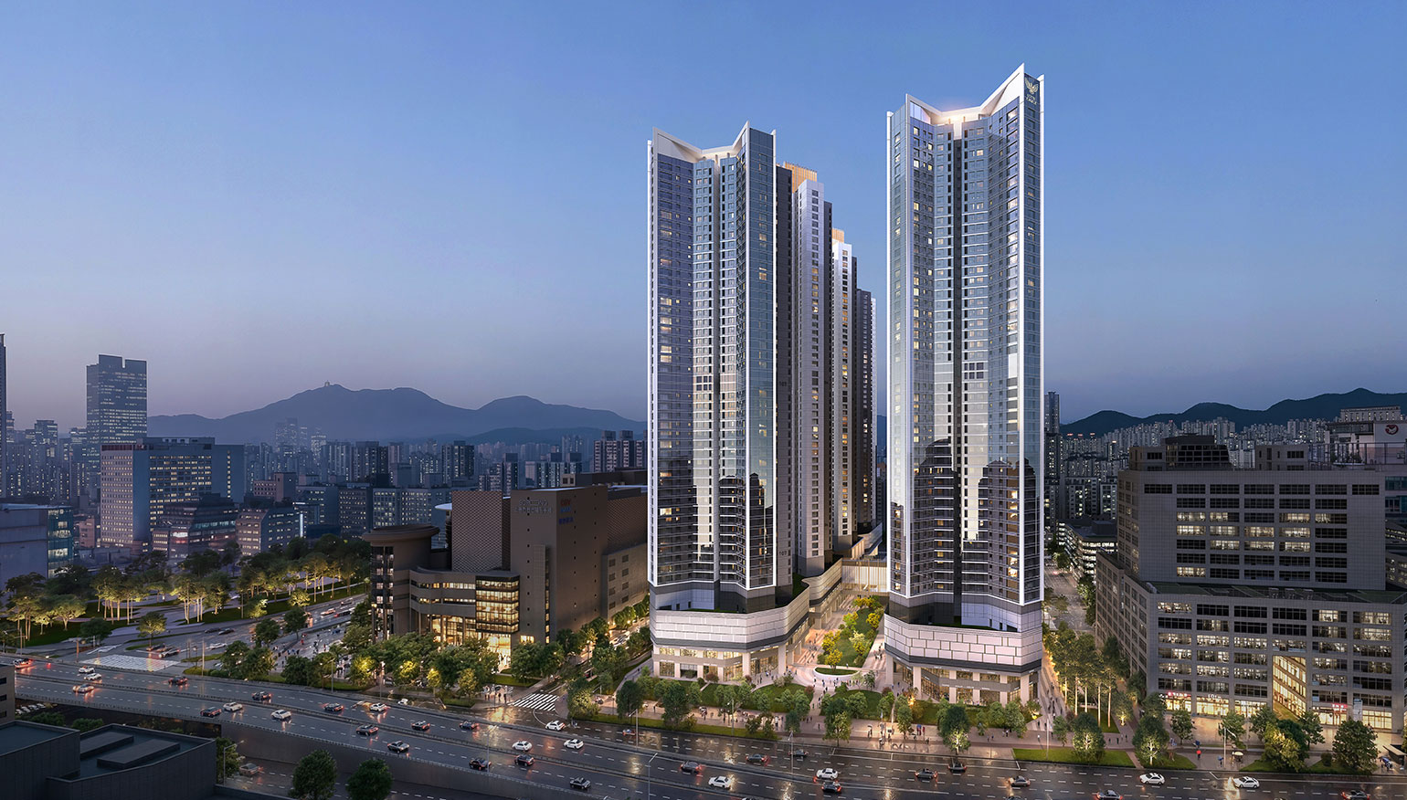 상동역 롯데캐슬 단지안내 배경