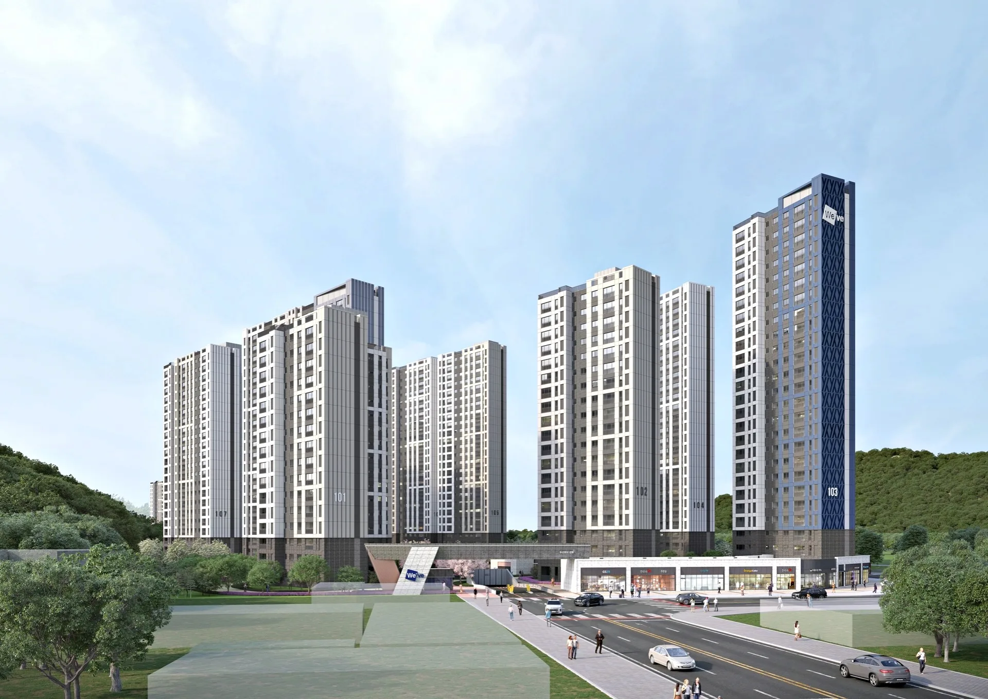 강화 두산위브 센트럴파크 아파트 전경