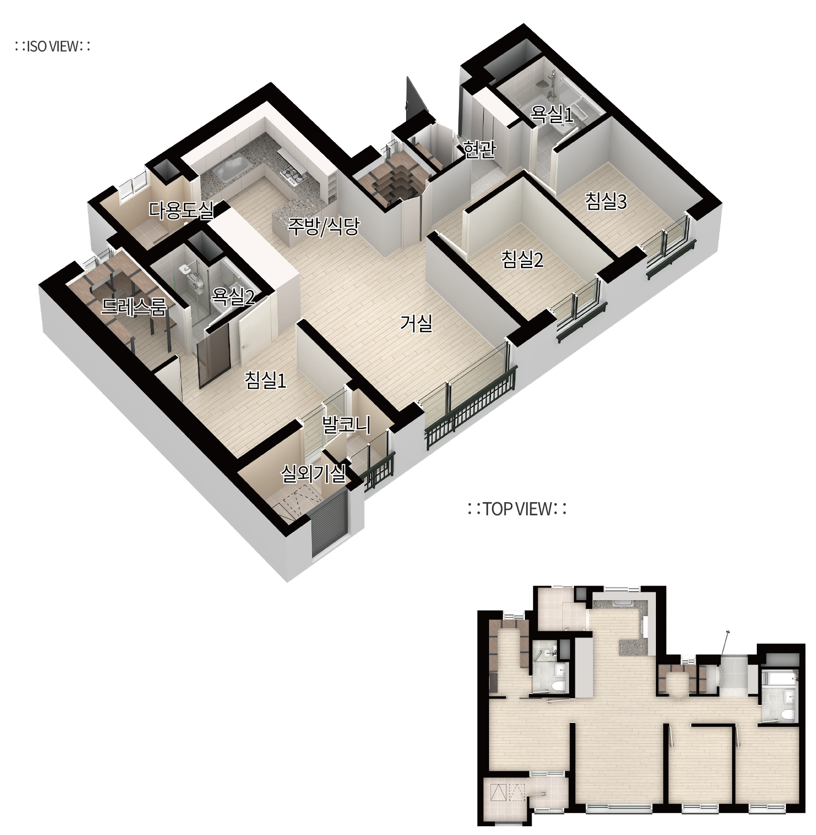강화 두산위브 센트럴파크 59A 타입 평형 안내
